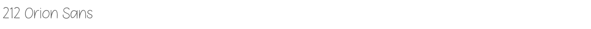 212 Orion Sans 212 Orion Sans PERSONAL USE.ttf font preview